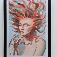 Mein Abschlussprojekt für den Kurs: Artistische Aquarellporträts. Artes plásticas, Pintura, Pintura em aquarela, e Desenho de retrato projeto de Juliane Greulich - 05.04.2023