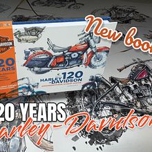 120 Years of Harley-Davidson. Traditional illustration project by Albert Kiefer - 09.10.2022