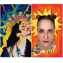 Mein Abschlussprojekt für den Kurs:  Latino Indigeno Dios en la selva . Bunte Porträts mit Photoshop erstellen. Un projet de Postproduction photographique, Collage, Composition photographique , et Photomontage de Laura Vanessa Kremser - 06.04.2023