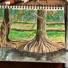 Landscape Painting with Gouache for Beginners. Fine Arts, Painting, Naturalistic Illustration, and Gouache Painting project by Deb Celusniak - 04.07.2023