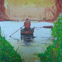 Meu projeto do curso: Pintura em aquarela de paisagens marinhas. Painting, Watercolor Painting, and Naturalistic Illustration project by Marco Aurélio - 04.08.2023