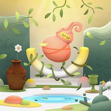 My project for course: 3D Modeling: Create Colorful and Joyful Objects. Un progetto di 3D, Illustrazione digitale e Modellazione 3D di lizhen - 29.03.2023