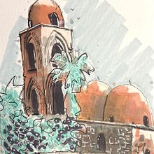 San Giovanni agli eremiti. Traditional illustration project by Nicola Accardo - 04.08.2023