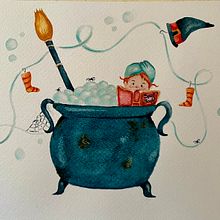 Il mio progetto del corso: Illustrazione di personaggi immaginari ad acquerello. Een project van Ontwerp van personages, Schilderij,  Tekening, Aquarelschilderen y Kinderillustratie van Ilaria Bernabei - 08.04.2023