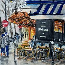 My project for course: Urban Sketching: Create Expressive Cityscapes. Painting, Sketching, Drawing, Watercolor Painting, Sketchbook & Ink Illustration project by Gül Günizi - 04.10.2023