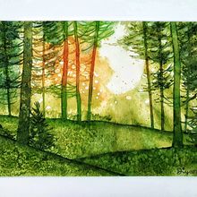 My project for course: Dreamy Watercolor Landscapes: Paint with Light. Painting, and Watercolor Painting project by Diyana - 04.10.2023