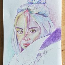 Mein Abschlussprojekt für den Kurs: Lebendiges Porträtzeichnen mit Buntstiften. Drawing, Portrait Drawing, Sketchbook, and Colored Pencil Drawing project by Daniela Exner - 04.10.2023