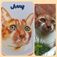 Mi proyecto del curso: Retratos bordados de mascotas: pinta con hilo. Een project van Borduurwerk, Naturalistische illustratie y Textielontwerp van Veronica Florez - 10.04.2023