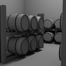 Just some barrels. 3D, 3D Modeling, and 3D Design project by Alaia Valerio - 04.10.2023