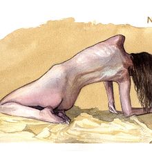 My project for course: The Human Figure in Watercolor. Traditional illustration, Fine Arts, Painting, Watercolor Painting, Realistic Drawing, and Figure Drawing project by Niels Haentjens - 04.10.2023