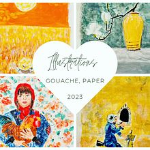 Illustrations 2023. Un proyecto de Ilustración tradicional y Pintura gouache de Piret Victoria Ribas - 11.04.2023