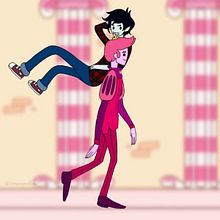  Prince Gumball & Marshall Lee 💗🖤🍬🦇 (2022). Een project van Animatie, Karakteranimatie, 2D-animatie y Geanimeerde Illustratie van Irlanda Pineda - 21.10.2022