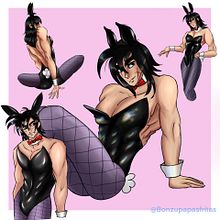  Yamcha Bunny Suit 🐇❤️ (2023) Ein Projekt aus dem Bereich Design, Traditionelle Illustration, Zeichnung, Malerei, Design von Garderoben, Design von Figuren, Manga, Digitale Illustration, Digitales Design, Digitale Zeichnung und Digitale Malerei von Irlanda Pineda - 09.01.2023