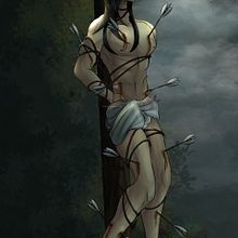 Saint Sebastian 🏹❤️ (2023) Ein Projekt aus dem Bereich Design, Traditionelle Illustration, Malerei, Zeichnung, Bildende Künste, Concept Art, Design von Figuren, Beleuchtungsdesign, Digitale Illustration, Digitales Design, Digitale Zeichnung und Digitale Malerei von Irlanda Pineda - 18.01.2023