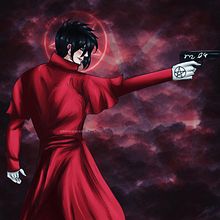  Alucard ~ Hellsing 🖤❤️ (2023). Een project van  Ontwerp, Traditionele illustratie,  Tekening, Schilderij, Manga, Digitale illustratie, Digitaal ontwerp, Digitale tekening y  Digitaal schilderij van Irlanda Pineda - 10.04.2023