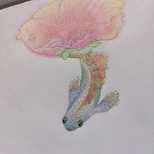 Mind wandering -> Bettas + Mallow . Traditional illustration, Pencil Drawing, Drawing, Artistic Drawing, Naturalistic Illustration, and Colored Pencil Drawing project by Anzhelika - 04.11.2023