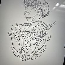 Levi- Attack on titan . Traditional illustration project by Rayra Barcelos - 04.11.2023