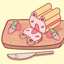 Kawaii Cake Roll. Digital Illustration project by Brianna Weaver - 04.11.2023