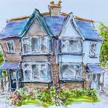 My project for course: Expressive Architectural Sketching with Colored Markers. Sketching, Drawing, Architectural Illustration, Sketchbook & Ink Illustration project by Lucy Turmaine - 04.08.2023