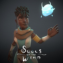 Souls of the Wind: Guardian. 3D Modeling, 3D Character Design, Character Design, Rigging, and Video Games project by Aaron Kapral - 05.11.2021