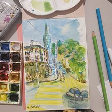 Il mio progetto del corso: Urban sketching: crea paesaggi urbani espressivi. Un proyecto de Pintura, Bocetado, Dibujo, Pintura a la acuarela, Sketchbook e Ilustración con tinta de astrattalab - 11.04.2023
