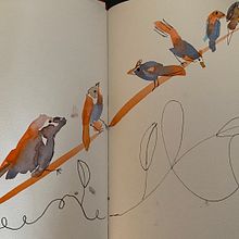 Watercolor birds on a line. Un progetto di Illustrazione tradizionale di Vanessa Wagner - 08.04.2023
