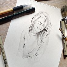 My project for course: Mindful Painting with India Ink. Un projet de Illustration traditionnelle, Beaux Arts, Peinture, Dessin au cra, on, Dessin de portrait, Dessin artistique et Illustration à l'encre de Õnne Kivinurm - 12.04.2023