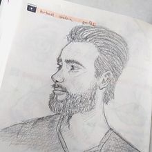 Face from profile. Esboçado, Desenho, Desenho de retrato, Desenho artístico, e Sketchbook projeto de Lucija Iskra - 12.04.2023
