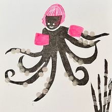 Mein Abschlussprojekt für den Kurs: Blockdruck für Illustrationen. Een project van Traditionele illustratie, Craft,  Beeldende kunst, Stor, telling, Printen, Kinderillustratie y Graveren van Anja Kabakeris - 12.04.2023