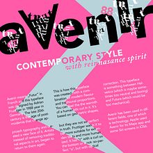 Avenir - Typeface Poster. . Design, Graphic Design, T, and pograph project by Pamela - 04.13.2023