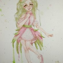 Mi proyecto del curso: Ilustración manga en acuarela. "Fruta Dragón". Traditional illustration, Drawing, Watercolor Painting, and Manga project by Melanie Díaz Lara - 04.06.2023