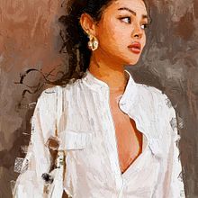 She is Lily Maymac - Digital Portrait Painting Basics: A Beginner's Course on Domestika - Project by Rod Lovell. Design, Traditional illustration, Advertising, Br, ing, Identit, Br, Strateg, Fashion Design, Fashion Photograph, Fashion Illustration	, Pencil Drawing, Drawing, Portrait Drawing, Realistic Drawing, Artistic Drawing, Digital Drawing, Figure Drawing, Colored Pencil Drawing, Fine Arts, Arts, Crafts, Portrait Photograph, Portfolio Development, Self-Portrait Photograph, Painting, Watercolor Painting, Acr, lic Painting, Oil Painting, Digital Painting, Gouache Painting, Matte Painting, Decorative Painting, Decoration, Botanical Illustration, Digital Illustration, and Editorial Illustration project by Rod Lovell - 04.10.2023