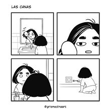 Las canas - Tira cómica Ein Projekt aus dem Bereich Traditionelle Illustration, Comic, Kreativität, Zeichnung und Digitale Illustration von Gris Medina - 14.04.2023