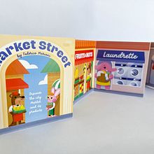 Il mio progetto del corso: Market Street. Projekt z dziedziny Grafika ed, torska, Papercraft,  Introligatorstwo, Ilustracje dla dzieci, Narracja, Literatura dziecięca, Projektowanie postaci i Projektowanie gier użytkownika Federico Mariani - 07.02.2023