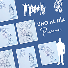Uno al día "Personas". Traditional illustration project by Angela Pizarro Navarro - 04.04.2023