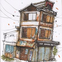 My project for course: Expressive Architectural Sketching with Colored Markers. Sketching, Drawing, Architectural Illustration, Sketchbook & Ink Illustration project by kristiherd1 - 04.14.2023