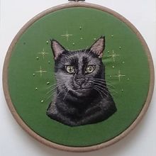 Mi proyecto del curso: Retratos bordados de mascotas: pinta con hilo. Embroider, Naturalistic Illustration, and Textile Design project by Sonia Pardo Martín - 04.16.2023