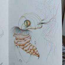 Mi proyecto del curso: Sketchbook de naturaleza fantástica: dibuja criaturas de otro mundo. Un proyecto de Dibujo a lápiz, Dibujo, Pintura a la acuarela, Sketchbook e Ilustración naturalista				 de tresartistas - 16.04.2023