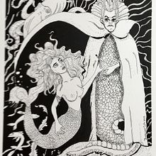 A Pequena Sereia, a Feiticeira e a Poção Mágica. Un proyecto de Dibujo, Dibujo artístico e Ilustración con tinta de Francisco Costa - 17.04.2023