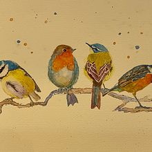 My project for course: Artistic Watercolor Techniques for Illustrating Birds. Traditional illustration, Watercolor Painting, Realistic Drawing, and Naturalistic Illustration project by Joanne Wilby - 04.17.2023