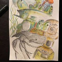 Ocean . Traditional illustration project by afritschek - 04.17.2023