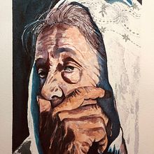 Abuela. Watercolor Painting, and Portrait Drawing project by Yazk Barrera - 04.18.2023