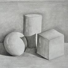 DA - Estudi de les formes i ombres. Desenho a lápis projeto de álex pizarro - 18.04.2023