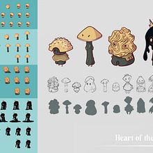 Heart of the forest - Videogame art. Traditional illustration, Accessor, Design, Character Design, Game Design, and Video Games project by María Lara Martín - 04.18.2023