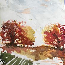 Jesień. Projekt z dziedziny Malowanie akwarelą i  Malarstwo użytkownika beataszostak1 - 19.04.2023