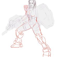 Ilustración digital - Comisión: Gundam Girl. Traditional illustration, and Character Design project by NICOLÁS SALIO - 04.19.2023