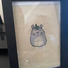Cross-stitched Totoro . Arts, Crafts, Creativit, and Embroider project by Evie L - 03.31.2022