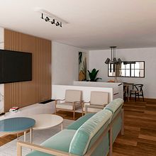 Render Proyecto Wellington. Design, Interior Architecture, Interior Design, Decoration & Interior Decoration project by Martina Corti Maderna - 04.20.2023