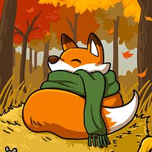 Cozy Fall Fox. Un projet de Illustration traditionnelle, Illustration numérique, Peinture numérique, Dessin numérique et Illustration jeunesse de Robin Sevakis - 20.04.2023