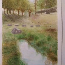 Mi proyecto del curso: Paisajes naturales en acuarela. Projekt z dziedziny  Sztuki piękne,  Malarstwo i Malowanie akwarelą użytkownika inasan - 21.04.2023